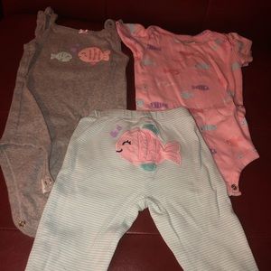 3 pc Carter’s Baby Girl Outfit